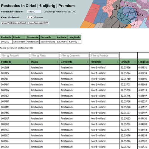 Postcodes in Cirkel | PC6 | Premium - Afbeelding 2